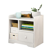 TFCFL Comodino Bianco,Piccolo Comodino con Cassetto,16.53"X15.75"X9.84" Comodino Camera da Letto