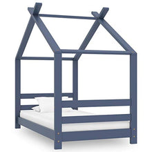 FAMIROSA Giroletto per Bambini Grigio in Massello di Pino 70x140 cm-9613