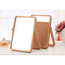 WGGTX Specchio da Parete Trucco Trucco Specchio Specchio da Toilette Specchio Rettangolare Travestirsi Frame Specchio in Legno Specchio Desktop Mirror