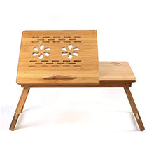 Tavoli da picnic Tavolo pieghevole, Bamboo Pieghevole Laptop Desk Tabella Tabella Tabella regolabile Colazione per la colazione del vassoio del vassoio del vassoio con cassetto che lavora nel letto di
