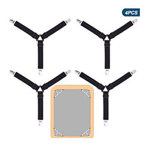 4pcs Lenzuolo della Clip Elastici Copertura Coperte Pinze Holder di Fissaggio Materasso Cinture di Stabilizzazione Slip-Resistente Clip Nero