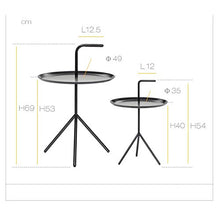 TONG HXF- Tavolino Moderno tavolino in Ferro battuto Semplice Lato Mobile minimale Mobile Camera da Letto Creativo Comodino da Tavolo Rotondo Durevole (Color : Yellow, Size : 69 * 49cm)