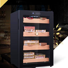 Armadio Idratante Domestico Mini Mobiletto Per Sigari Cabina Di Umidificazione A Temperatura Costante Mensola In Legno Di Cedro Capacità 200~300 Sigari (Color : Black, Size : 46 * 74 * 52cm)