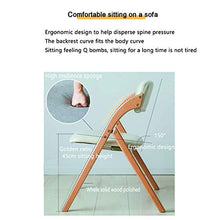 Chair QL sedie richiudibili Sedia Pieghevole Per Computer In Legno Massello, Sedile Pieghevole In Pelle PU, Sedia Da Esterno Pieghevole In Legno, Per Veranda, Giardino O Mobili Per La Casa, Nessun Mon