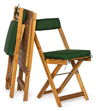 Deliano - Set da balcone Kreta in acacia con cuscino – pieghevole, salvaspazio, 2 sedie, 1 tavolo rettangolare