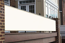 SUNNY GUARD Copertura per Balcone Giardino Schermo Privacy Resistente ai Raggi UV HDPE Telo frangivento con Fascette,75x600cm Crema