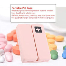 Oumefar Portapillole Magnetico Pieghevole per portapillole settimanale a Vite Organizer Settimanale per Pillole (Pink)