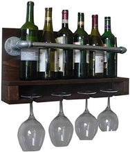 DJSMjbj Metallo Muro di Ferro Hanging Vino Rack di Legno a Parete Vino Vassoio di Vetro Frame Telaio Decorazione della Parete Wine Rack Galleggiante unità Forte Portata Ripiani Decke