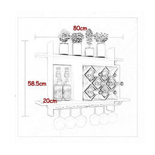 Scaffale per Vino con griglia in Stile Europeo Semplice/mensola Creativa Scaffale per Vino 80 * 20 * 58.5 cm (Color : Bianca)