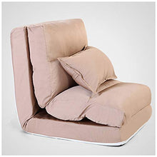 SMC Creativo Pieghevole Divano Pigro Divano Letto Singolo Divano Letto Matrimoniale Divano Multifunzionale Sedia (Color : Brown, Dimensione : 220X60X18cm)