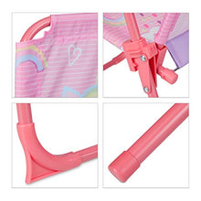 Relaxdays, Rosa Tavolo Bambini con Ombrellone, Set con 2 Sedie, da Campeggio & Giardino, Tavolino Picnic