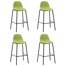 Tidyard Set 5 pz da Bar Design Moderno Alto in Tessuto Marrone/Verde,Set Tavolo Rotondo e 4 Sedie da Bar Alti in Tessuto,Set Tavolo e Sedie da Cucina Design Moderno in Tessuto