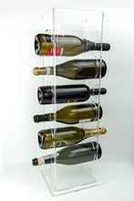 IKONA Espositore di Bottiglie di Vino | Totem portabottiglie di Vino in plexiglass | Disegnato e Prodotto in Italia | Dim. 23 x 19 x 68 cm (L)