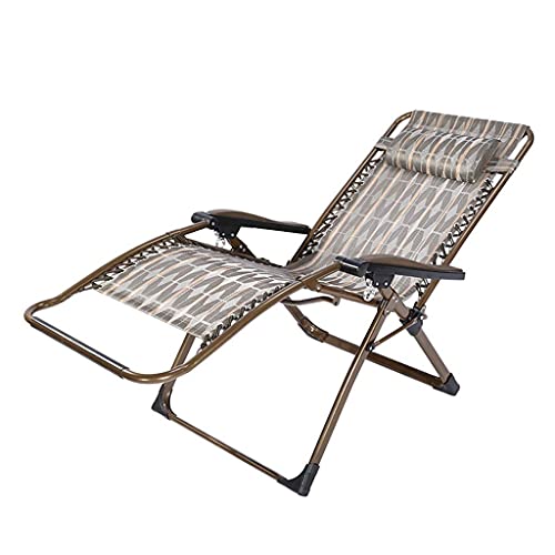 Sywlwxkq Sedia Pieghevole reclinabile, Sedie Heavy Duty Zero Gravity, Sedie per Il Tempo Libero, Lettini Prendisole, Sedie da Spiaggia, Sedie a Sdraio, Beach Patio Garden Camping, Super lar