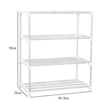 XWZH Cabinet Scarpe da Polvere Scaffali di stoccaggio di Scarpe da Scarpe da 4 Livelli Tenere Fino a 10 Paia di Scarpe 45,5 x 26 x 55 cm (w x d x h) (Color : Blue)