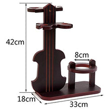 ZHIQ Portabottiglie di Vino, Portabottiglie in Legno, Ripiano Portabottiglie in Piedi, Ripiano per Vino a Forma di Violino