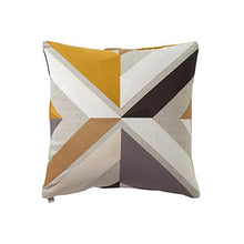 MADURA - Fodera per Cuscino Eleazar 40x40 cm Naturale e Giallo Soggiorno Camera da Letto Decorazione