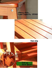 ZYLE Pieghevole Sgabello con 3 scalini in Legno per Uso Domestico in Legno per sedie da Giardino, Altezza 77cm (Color : Dark Walnut)