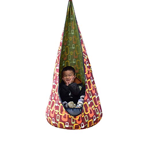 FCFLXJ Sedia sospesa per Amaca, Amaca per Interni ed Esterni per Bambini Tenda per Sedia a Dondolo Portatile con Cuscino Gonfiabile 70 * 140 cm