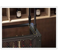 LXD Scaffali Del Vino, Attico Cornice per Pareti in Metallo Ferro Grille Scaffale per Soffitto Deposito Del Soffitto Appeso Bottiglia Di Vino Portabottiglia e Occhiali Telaio 2 Strato Di Vino Cremagl