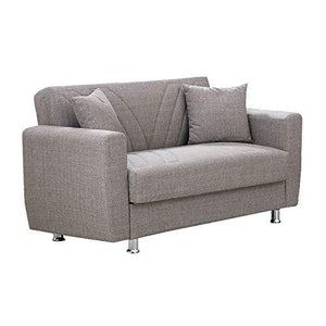 WEBMARKETPOINT Divano Letto 2 Posti in Tessuto Beige con Contenitore 152x80xh.83 Cm - Arredi Casa