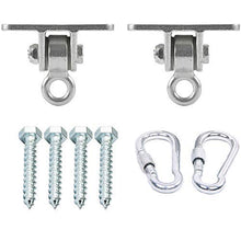 Flyzy Set di 2 ganci per dondolo in legno resistenti set di ganci per parco giochi portico yoga per interni ed esterni 1.995,8 kg ganci per appendere sedie amaca sedia sabbia