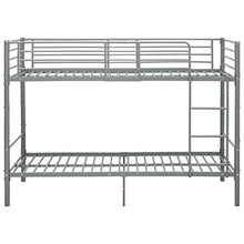 BIGTO - Struttura per letto a castello con struttura in metallo, per camera da letto, colore: grigio, 90 x 200 cm