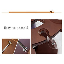 H-Porta Bottiglie da Vino 1 Bottiglia 8 Bicchieri di Vino Rack di Legno Forma Timone Brown