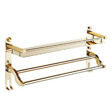 Portasciugamani Mensola in Oro in Stile Europeo Bagno in Acciaio Inox 304 Mensola portasciugamani Multifunzione a Doppio Strato monostrato (Size : 40cm)