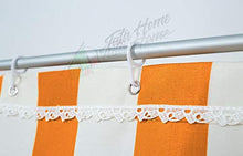 Tenda da Sole con Kit Ganci e Anelli in Tessuto a Righe Resistente da Esterno o Balcone Misura cm 200x295 Dis.1 Arancio