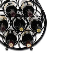 YIONGA CAIJINJIN Wine Rack Moderno, Metallo, Nero 7 Bottiglia Cantina Cantina Organizzatore Rack con Display Wine Glass Vetro Stand Collection for Kitchen Bar Wine Rack Conservazione