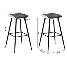LXYPLM Sgabello Sedie Bar Barstools Ferro battuto Il Tempo Libero Bar Sedie Sedile, Pub Cafe Pelle contatore Semplice Creativo Faux sgabelli Alti Arredo Bar Cucina (Color : Red)