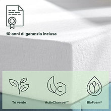 ZINUS Materasso in memory foam al tè verde | Materasso adattabile a 7 zone | 160 x 190 cm | Altezza 20 cm | Materasso in una confezione | Riduzione della pressione | Certificato OEKO-TEX