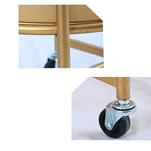 YIN YIN Carrello per ripiani Carrello for ripiani ， Scaffale for vassoio in ferro battuto elegante e resistente elegante casa soggiorno divano cucina bagno ristorante carrello mensola, oro 40X67CM Car