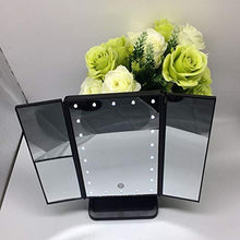 Specchio per Il Trucco, Specchio per Il Trucco con Luci Specchio per Il Trucco Illuminato, Specchio per Il Trucco A Tre Ante con 22 Luci A LED E Ingrandimento 2X / 3X1X, Oscuramento del Touch Screen