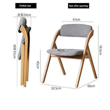 Chair QL sedie richiudibili Sedia Pieghevole Per Computer In Legno Massello, Sedile Pieghevole In Pelle PU, Sedia Da Esterno Pieghevole In Legno, Per Veranda, Giardino O Mobili Per La Casa, Nessun Mon