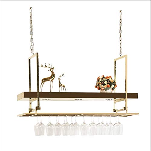 LXD Wine Rack, cremagliera di vetro di vino/a soffitto attaccatura del supporto di bottiglia del vino supporto del metallo ferro vetro vino Holder alta Cup/Altezza regolabile Rack Wine Glass,150
