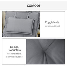 Outsunny Set 2 Cuscini da Esterno e Interno Imbottiti per Sedie a Schienale Alto in Poliestere, 50x120x9cm Grigio Scuro