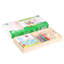 JOOFFF Bastoncini di conteggio per Bambini Matematica Giocattolo educativo Intelligenza Carte numeriche in Legno e Bastoncini di conteggio con Scatola