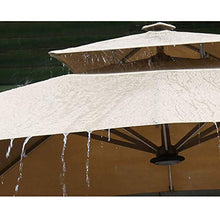 HUAQINEI Ombrello da Cortile/Ombrello da Esterno/Ombrello Solare,Pieghevole con Illuminazione a LED per Esterni Illuminazione a 360 Gradi Rotante con Base in Marmo,Elegante e Semplice Moderno