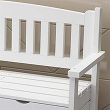 TYLZDZ Armadietti e credenze Armadietto da Giardino Balcone in Legno Ripostiglio Divano Panca Scaffale Multifunzione da Esterno con Schienale Design con Braccioli di Grande capacità Marrone Bianco