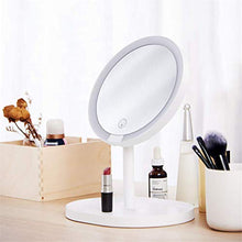 Specchio per Il Trucco con Luce2 in 1 Portatile LED Touch Light Specchio per Il Trucco Ricaricabile White Desktop Decor Scrivania con Luci