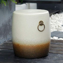 WLL- Ceramica Dipinta a Mano Sgabello Antico Acqua di Mare Pesci Interi Sgabello Esterna Bagno Balcone Sgabello (31x38cm) (Color : C)
