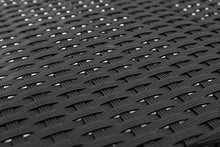 AVANTI TRENDSTORE - Pliniana - Set da Balcone in Metallo e polyrattan, Composto da 2 sedie e 1 Tavolo Pieghevole di Colore Nero. Dimensioni Lap 210x80x58 cm