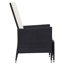 FAMIROSA Set Divani da Giardino 2 pz con Cuscini in Polyrattan Nero-0231