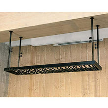 FAFZ Portavini Portabottiglie da Appendere, Portabicchieri da Vino, Regolabile in Altezza, Portabottiglie per Vino da Bar Ristorante, Espositore per Bicchieri da Vino (Size : 100cm)