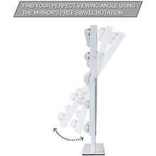 FLLKIHH Specchio cosmetico con luci a LED, Specchio per Il Trucco, Specchio cosmetico Hollywood 3 luci dimmerabili per Tavolo da Trucco (14 luci a LED)