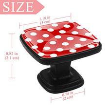 Puntini rossi e bianchi Pomelli per Porta Set di 4 Pomelli per Mobili Manopole per Cassetti Cucina Armadio Vetro