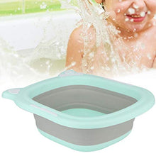 Bacino di lavaggio e scarico, lavabo per piedi con faccia in cartone animato, per bambini e neonati per casa, cucina, viaggi all'aperto(green)