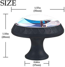 Ragazza al neon retrò surf Pomelli per Porta Set di 4 Pomelli per Mobili Manopole per Cassetti Cucina Armadio Vetro